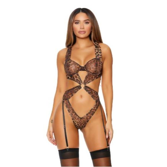 Forplay Other - Forplay Spotlight On Me Leopard Print Teddy